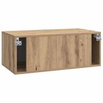 vidaXL Meuble TV mural 78 5 x 41 x 30 cm Chêne artisanal