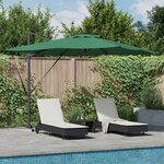 vidaXL Parasol Vert 286 x 285 x 270 cm Aluminium