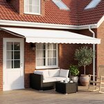 vidaXL Auvent rétractable électrique Blanc 4 × 3 5 m