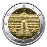 Lot de 5 pièces commémoratives de 2€ - millésime 2020 : allemagne - présidence du brandebourg au bundesrat