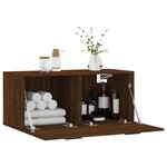vidaXL Armoire murale chêne marron 80x36 5x35 cm bois d'ingénierie