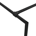 vidaXL Paroi de douche Noir 90x195 cm Verre ESG demi-dépoli