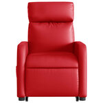 vidaXL Fauteuil inclinable Rouge Similicuir