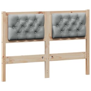 vidaXL Tête de lit Marron et gris clair 120 cm Bois massif en pin