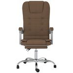 vidaXL Fauteuil de massage inclinable de bureau Marron Tissu