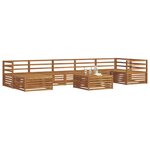 vidaXL Ensemble de canapés d'extérieur 8 Pièces Naturel