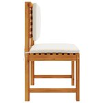 vidaXL Chaises de jardin sans accoudoirs avec coussins - Pack de 2 en bois d'acacia massif