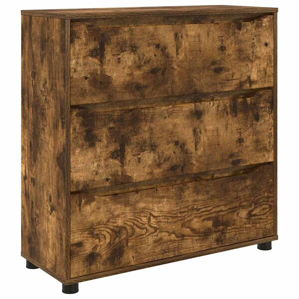 vidaXL Armoire de rangement Chêne fumé 80 x 31 x 81 cm