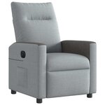 vidaXL Fauteuil inclinable électrique Gris clair Tissu