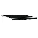 vidaXL Auvent Rétractable Noir 400 × 300 cm Polyester et métal