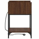 vidaXL Cabinet de chevet avec étagère Chêne marron 40 x 40 x 61 cm