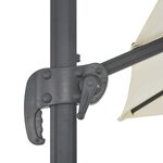 vidaXL Parasol de jardin déporté avec mât en aluminium 300 x 300 cm Sable