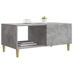 vidaXL Table basse Gris béton 90 x 50 x 40 cm Bois d'ingénierie
