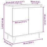 vidaXL Armoire de bain gris béton 58x33x60 cm bois d'ingénierie