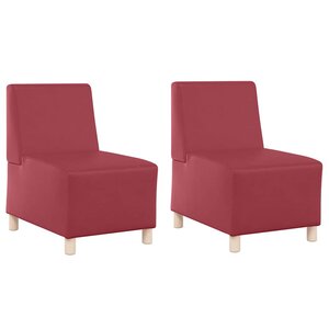 vidaXL Unité de Sofa Modulaire Sans Accoudoirs 2 Pièces Bordeaux