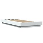 vidaXL Cadre de lit avec lumières LED sans matelas blanc 75x190 cm