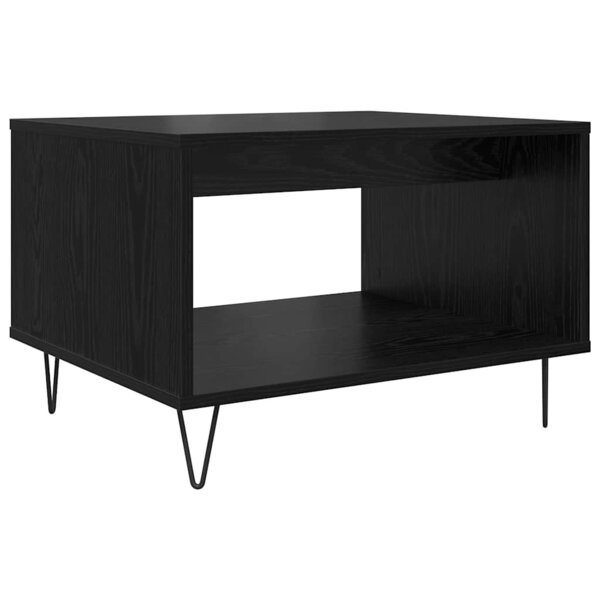 vidaXL Table basse Chêne noir 60 x 50 x 40 cm Bois d'ingénierie