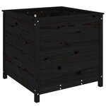 vidaXL Jardinière noir 82 5x82 5x78 cm bois massif de pin