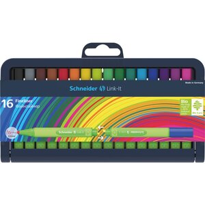 Feutre Fineliner Link-It 0 4 assorti Étui chevalet box 16 SCHNEIDER
