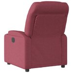vidaXL Fauteuil inclinable électrique Rouge bordeaux Tissu