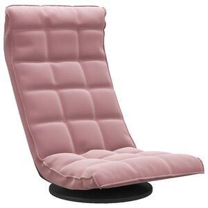 vidaXL Chaise de sol pivotante Rose Velours