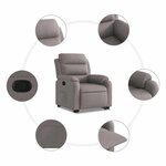 vidaXL Fauteuil inclinable taupe tissu