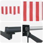 vidaXL Auvent Rétractable Rouge et Blanc 350 x 250 cm