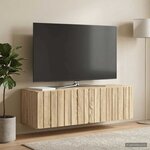 vidaXL Meuble TV mural 98 x 31 x 30 cm Chêne Sonoma Bois d'ingénierie