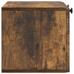 vidaXL Meuble TV mural Chêne fumé 59 5 x 31 x 30 cm Bois d'ingénierie