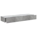 vidaXL Meubles TV avec lumières LED 2 Pièces gris béton 60x35x15 5 cm