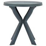 vidaXL Table de bistro Blanc Ø70 cm Plastique