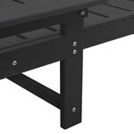 vidaXL Mobilier de jardin lounge 2 Pièces Noir 53 x 195.5 x 30cm