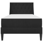 vidaXL Cadre de lit avec matelas avec matelas Noir 80 x 200 cm Velours