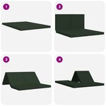 vidaXL Canapé-lit pliable 140 x 67 x 45 cm Vert foncé