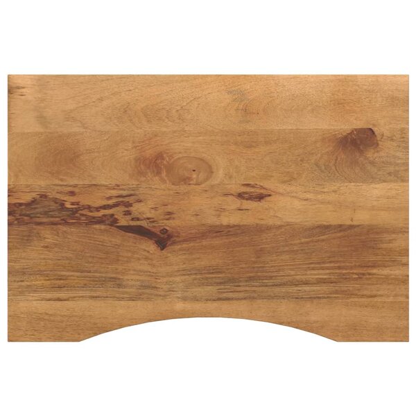 vidaXL Dessus de bureau avec courbe 100x50x2 5 cm manguier massif brut