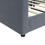 vidaXL Lit de repos gris foncé 80x200 cm velours