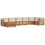 vidaXL Ensemble de canapés d'extérieur 7 pc Naturel