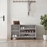 vidaXL Armoire à chaussures Sonoma gris 102x36x60 cm Bois d'ingénierie