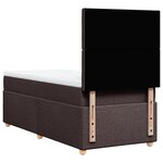 vidaXL Sommier à lattes de lit avec matelas Marron foncé 90x190 cm