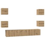 vidaXL Ensemble meuble TV 7 Pièces chêne artisanal 60 x 30 x 30 cm