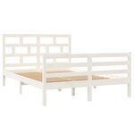vidaXL Cadre de lit sans matelas blanc bois massif 140x200 cm