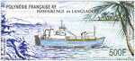 Timbre Polynésie Française - Bateau Hawaiku Nui ex Langlade