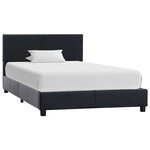 vidaXL Cadre de lit Noir Similicuir 90 x 200 cm