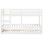 vidaXL Lit superposé Blanc 80x200 cm Bois de pin massif