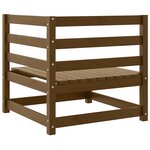 vidaXL Canapé d'angle de jardin marron miel bois de pin solide