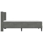 vidaXL Cadre de lit avec matelas Gris foncé 90 x 200 cm Velours