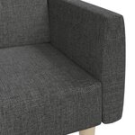 vidaXL Canapé-lit à 2 places gris foncé tissu