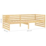 vidaXL Lit de repos avec matelas 90x200 cm Bois de pin massif