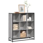 vidaXL Bibliothèque sonoma gris 97 5x33x107 5 cm bois ingénierie métal