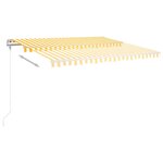 vidaXL Auvent rétractable automatique 400x350 cm Jaune et blanc